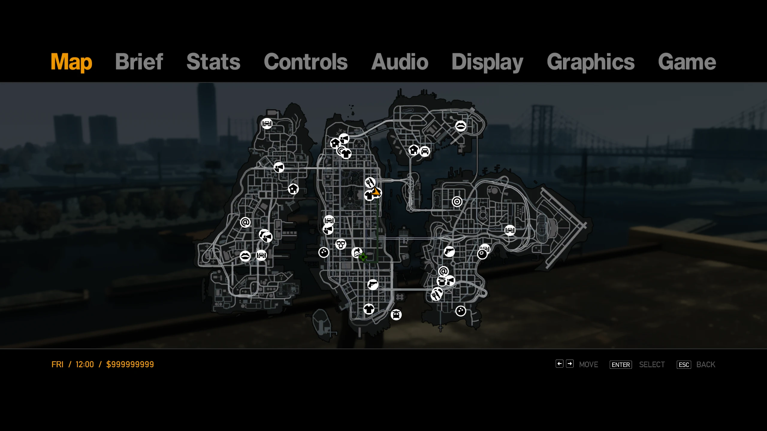 Transparent Map Menu On