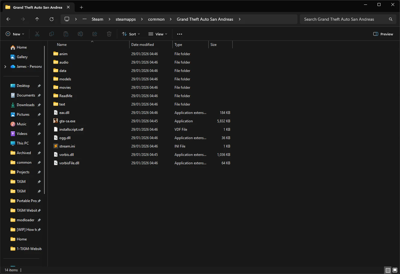 San Andreas Steam Files