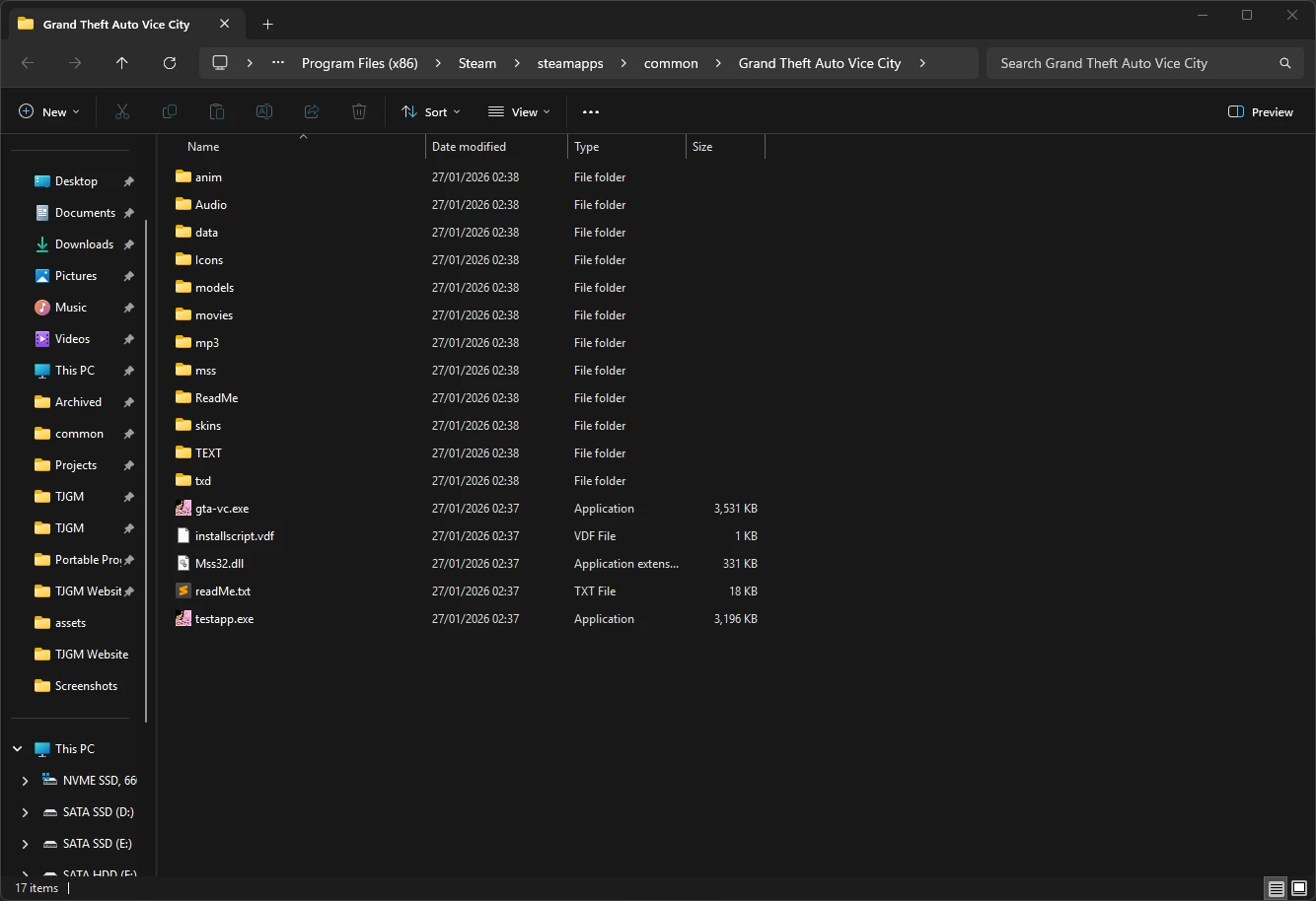 Vice City Steam Files